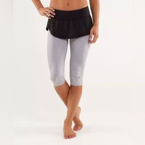Lululemon Spin It To Win It Crop Tights Cycling Spin Class Black Gray 8